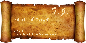 Tehel József névjegykártya